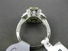 ESTATE 2.04CT GIA FANCY YELLOW DIAMOND 18K TWO TONE GOLD 3 STONE ENGAGEMENT RING