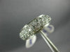 ESTATE WIDE 1.42CT DIAMOND 14K WHITE GOLD 3D PAVE SEMI ETERNITY ANNIVERSARY RING