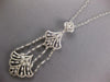 EXTRA LARGE 2.64CT DIAMOND 14KT WHITE GOLD ROUND & MARQUISE MULTI LEAF PENDANT