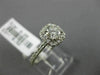 ESTATE .81CT DIAMOND 14K WHITE GOLD 3D SQUARE HALO SEMI ETERNITY ENGAGEMENT RING