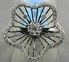 ESTATE WIDE FLOWER 14KT WHITE AND BLACK GOLD .50CT DIAMOND RING AMAZING!!!!!!!!!