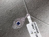 .32CT DIAMOND & AAA SAPPHIRE 18KT WHITE GOLD PRINCESS TEAR DROP FLOATING PENDANT