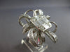 EXTRA LARGE 4.95CT DIAMOND 18KT WHITE GOLD 3D ROUND & BAGUETTE ENGAGEMENT RING