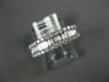 .45CT DIAMOND 14KT WHITE GOLD 3D ROUND & BAGUETTE 3 ROW WEDDING ANNIVERSARY RING