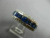 WIDE 5.51CT DIAMOND & AAA SAPPHIRE 14KT WHITE GOLD 3D ETERNITY ANNIVERSARY RING
