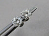 ESTATE .45CT ROUND DIAMOND 14KT WHITE GOLD 3D SCREW BACK STUD EARRINGS #21271