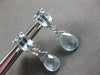 4.28CT AAA AQUAMARINE 18K WHITE GOLD MULTI SHAPE TEAR DROP FUN HANGING EARRINGS