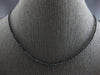 ESTATE LONG 12.25CT BLACK DIAMOND 14KT WHITE GOLD 3D ETERNITY LOVE NECKLACE