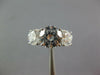 LARGE 4.0CT AAA CUBIC ZIRCONIA 14KT WHITE GOLD 3D 3 STONE ENGAGEMENT RING #27065