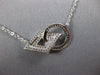 ESTATE .29CT DIAMOND 18KT WHITE GOLD CIRCLE OF LIFE SQUARE LOVE KNOT FUN PENDANT