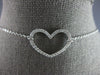 ESTATE .41CT DIAMOND 14KT WHITE GOLD 3D CLASSIC OPEN HEART NECKLACE