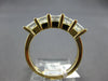 LARGE 2CT DIAMOND 14KT YELLOW GOLD 3D 5 STONE INVISIBLE WEDDING ANNIVERSARY RING
