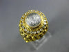 ANTIQUE LARGE 1.55CT DIAMOND 18K YELLOW GOLD OPEN FILIGREE CROSS ENGAGEMENT RING