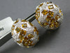 EXTRA LARGE 8.38CT DIAMOND & AAA ORANGE CITRINE 18KT WHITE GOLD HANGING EARRINGS