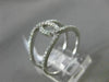ESTATE WIDE .27CT DIAMOND 18KT WHITE GOLD 3D TWO ROW OPEN INFINITY LOVE RING