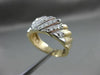 ANTIQUE .32CT OLD MINE DIAMOND 14KT 2 TONE GOLD WEDDING ANNIVERSARY RING #17243