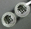 ESTATE LARGE .55CT DIAMOND 18K WHITE GOLD 3D CLASSIC DOUBLE HALO JACKET EARRINGS