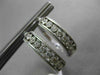 ESTATE .52CT DIAMOND 14KT WHITE GOLD 3D CLASSIC FILIGREE MILGRAIN HOOP EARRINGS