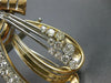 ANTIQUE LARGE 7.0CT OLD MINE DIAMOND 14K WHITE & ROSE GOLD FLORAL BOW BROOCH 817