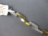 ESTATE WIDE .90CT DIAMOND 14KT 2 TONE GOLD MULTI WAVE SQUARE FUN TENNIS BRACELET