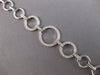 LARGE .55CT DIAMOND 14KT WHITE GOLD 3D CIRCLE OF LIFE GRADUATING TENNIS BRACELET