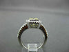 LARGE FANCY YELLOW 14KT WHITE GOLD DIAMOND SPLIT BAND HALO COCKTAIL RING #23052
