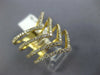 ESTATE LARGE .82CT DIAMOND 18K YELLOW GOLD 3D CLASSIC MULTI ROW V SHAPE FUN RING