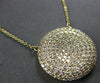 ESTATE LARGE 1.69CT DIAMOND 14KT YELLOW GOLD CLASSIC ROUND PAVE LOVE NECKLACE