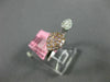 ESTATE .24CT WHITE & PINK DIAMOND 18K WHITE & YELLOW GOLD PEAR SHAPED FUN RING