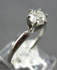 ESTATE .68CT DIAMOND 14KT WHITE GOLD 3D ROUND SOLITAIRE 6 PRONG ENGAGEMENT RING
