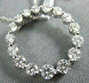 .87CT DIAMOND 18K WHITE GOLD 3D ROUND SHARE PRONG CIRCLE OF LIFE JOURNEY PENDANT
