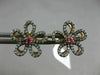.54CT DIAMOND & AAA PINK SAPPHIRE 14KT BLACK & ROSE GOLD 3D FLOWER STUD EARRINGS