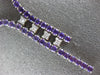 LARGE 53CT DIAMOND AAA AMETHYST 18KT WHITE GOLD PRINCESS & ROUND LARIAT NECKLACE
