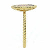 .16CT WHITE & PINK DIAMOND 14KT TRI COLOR GOLD 3D PAVE MARQUISE SHAPE ROPE RING