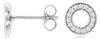 ESTATE .18CT DIAMOND 14KT WHITE GOLD 3D CIRCLE OF LIFE FILIGREE STUD EARRINGS