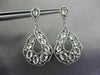 ESTATE LARGE .81CT DIAMOND & WHITE SAPPHIRE 14KT WHITE GOLD 3D HANGING EARRINGS