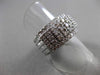 ESTATE LARGE 1.50CT ROUND DIAMOND 14KT WHITE GOLD 5 ROW COCKTAIL RING #21176