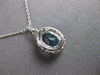 1.67CT DIAMOND & AAA BLUE TOPAZ 14KT WHITE GOLD 3D OVAL & ROUND FLOATING PENDANT