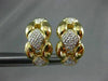 ESTATE .15CT DIAMOND 14KT TWO TONE GOLD 3D CLASSIC PAVE CLIP ON EARRINGS #21709