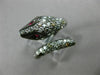 ESTATE LARGE .24CT MULTI COLOR DIAMOND & AAA RUBY 18KT BLACK GOLD SNAKE FUN RING