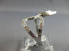 LARGE .83CT DIAMOND 14KT WHITE GOLD ROUND CLUSTER INVISIBLE HEART SHAPE FUN RING