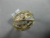 ESTATE LARGE .22CT DIAMOND 18KT ROSE GOLD OPEN FILIGREE LEAF DOME SHAPE FUN RING