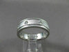 ESTATE WIDE .40CT DIAMOND 14K WHITE GOLD ETOILE ETERNITY SOLID MENS RING #19670