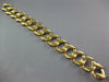 ESTATE WIDE & LONG 14KT YELLOW GOLD 3D CLASSIC HANDCRAFTED SOLID LINK BRACELET