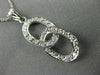ESTATE .30CT DIAMOND 14KT WHITE GOLD 3D OVAL LOVE KNOT FLOATING PENDANT #25730