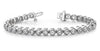 2.01CT DIAMOND 14KT WHITE GOLD ROUND FILIGREE MILGRAIN ETERNITY TENNIS BRACELET