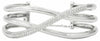 ESTATE LARGE 1.51CT DIAMOND 18K WHITE GOLD MULTI ROW CRISS CROSS BANGLE BRACELET