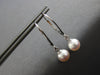 ESTATE AAA LIGHT PINK SOUTH SEA PEARL 14KT WHITE GOLD LEVERBACK HANGING EARRINGS