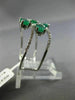 ESTATE LARGE 2.21CT DIAMOND & AAA EMERALD 14KT WHITE GOLD CLASSIC MULTI ROW RING