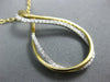 ESTATE LARGE .44CT DIAMOND 18KT 2 TONE GOLD LOVE KNOT TEAR DROP INFINITY PENDANT
